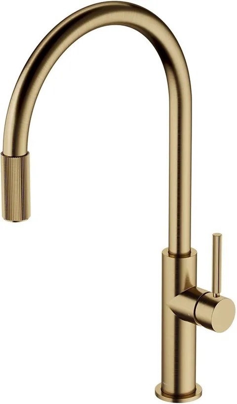 Baterie bucatarie compatibila cu sistem filtrare Omnires Switch finisaj bronz antichizat periat