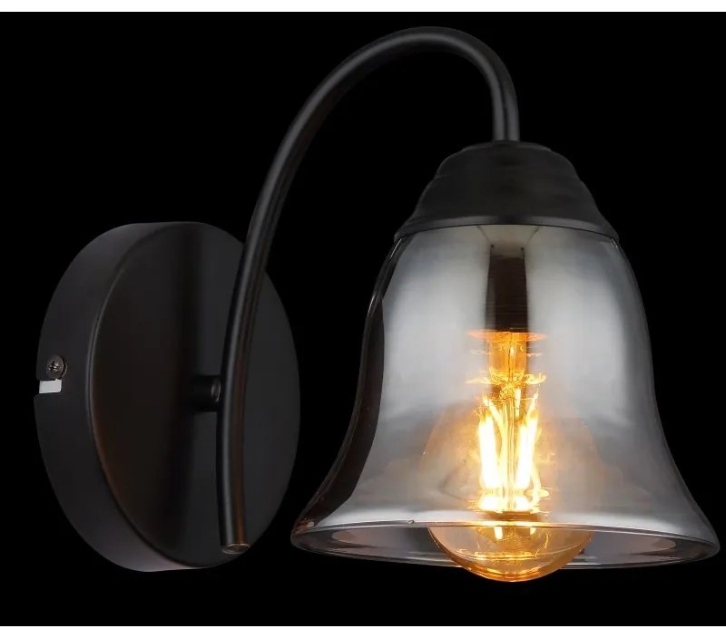 Aplica de perete design industrial Gonny negru