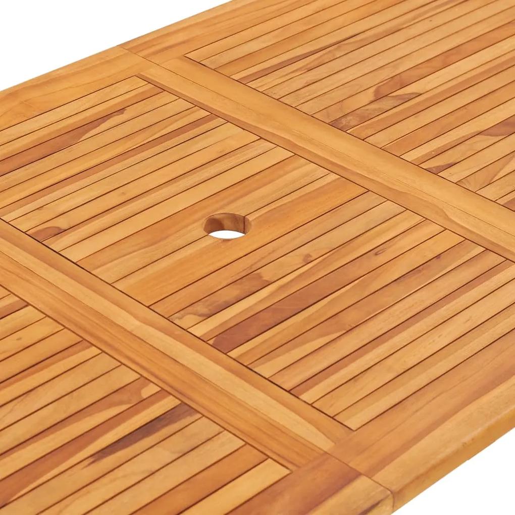 Masa de gradina pliabila, 160 x 80 x 75 cm, lemn masiv de tec