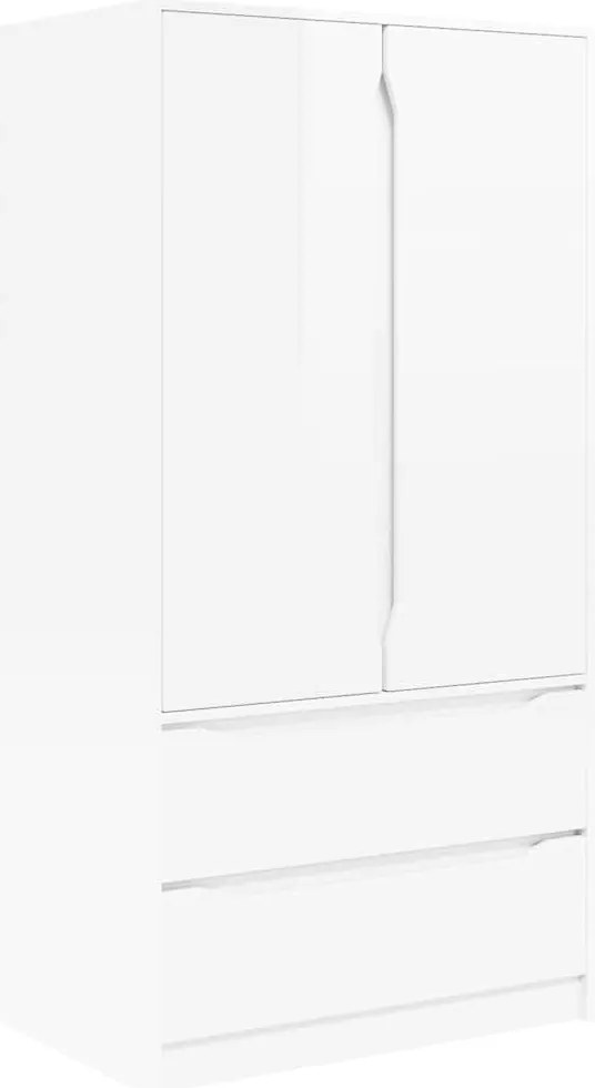 vidaXL Dulap de Baie Alb lucios 79,5 x 49 x 156 cm Lemn compozit