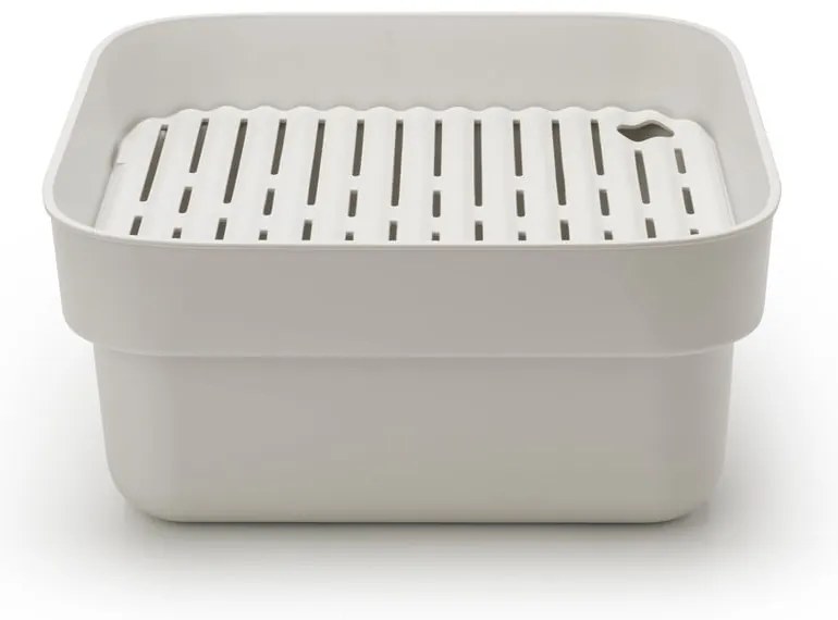 Vas pentru chiuvetă cu tavă de scurgere gri deschis din plastic SinkSide – Brabantia