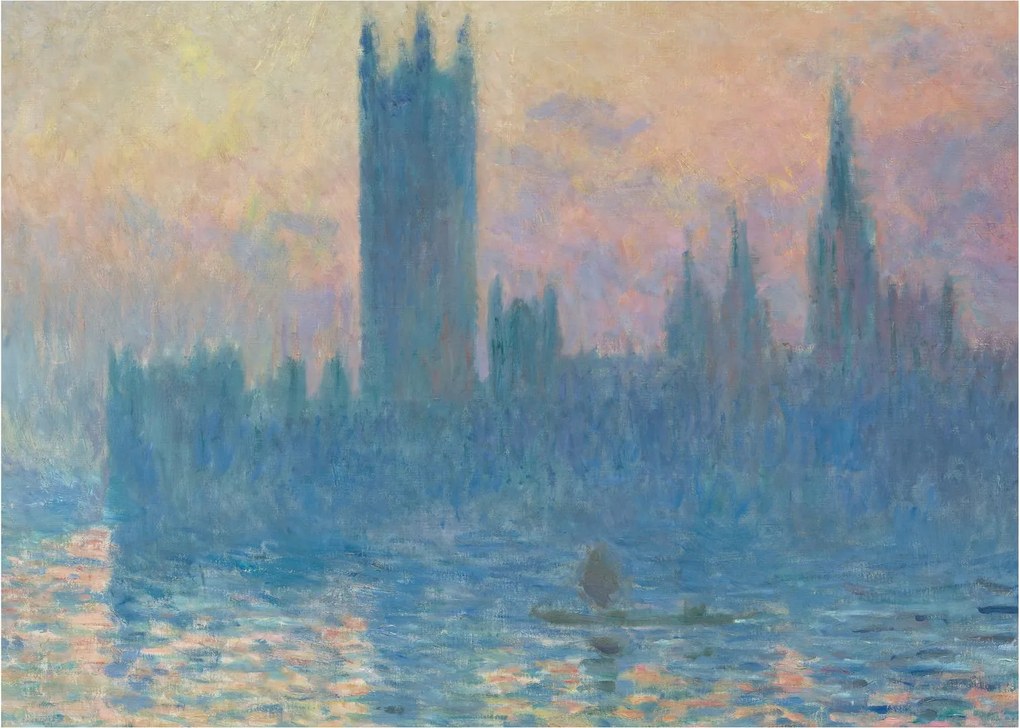 Tablou - Claude Monet, The Houses of Parliament, Sunset, reproducere (70x50 cm)