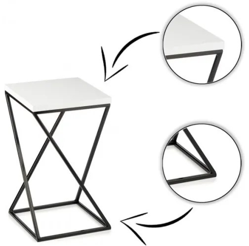 Suport de flori LOFT 40x24 cm negru/alb