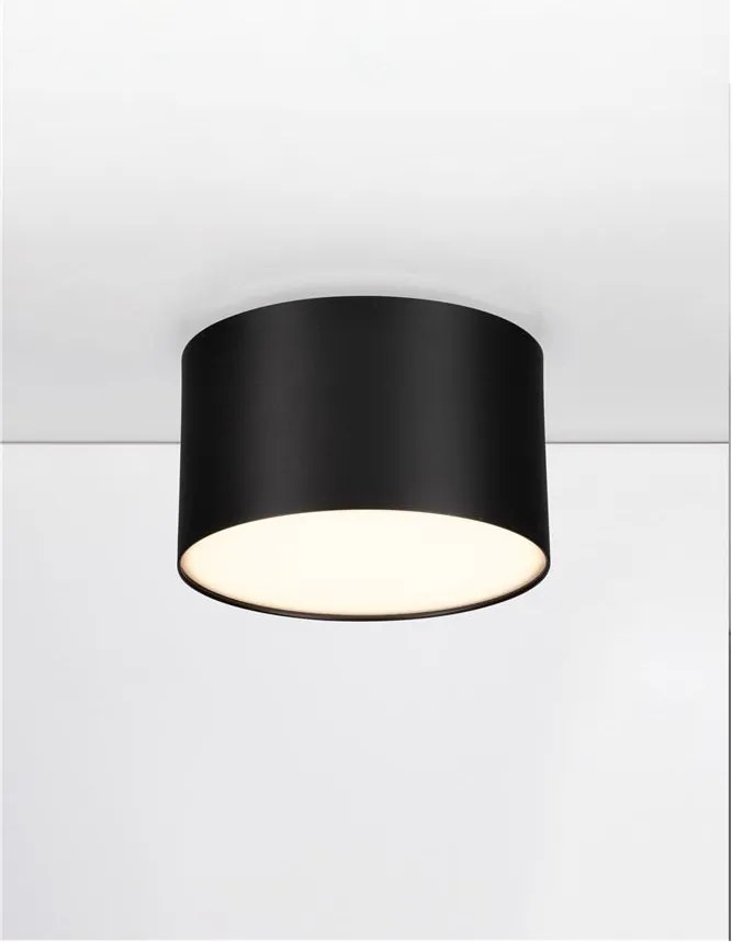 Spot aplicat, Plafoniera LED Luldo negru, 11cm
