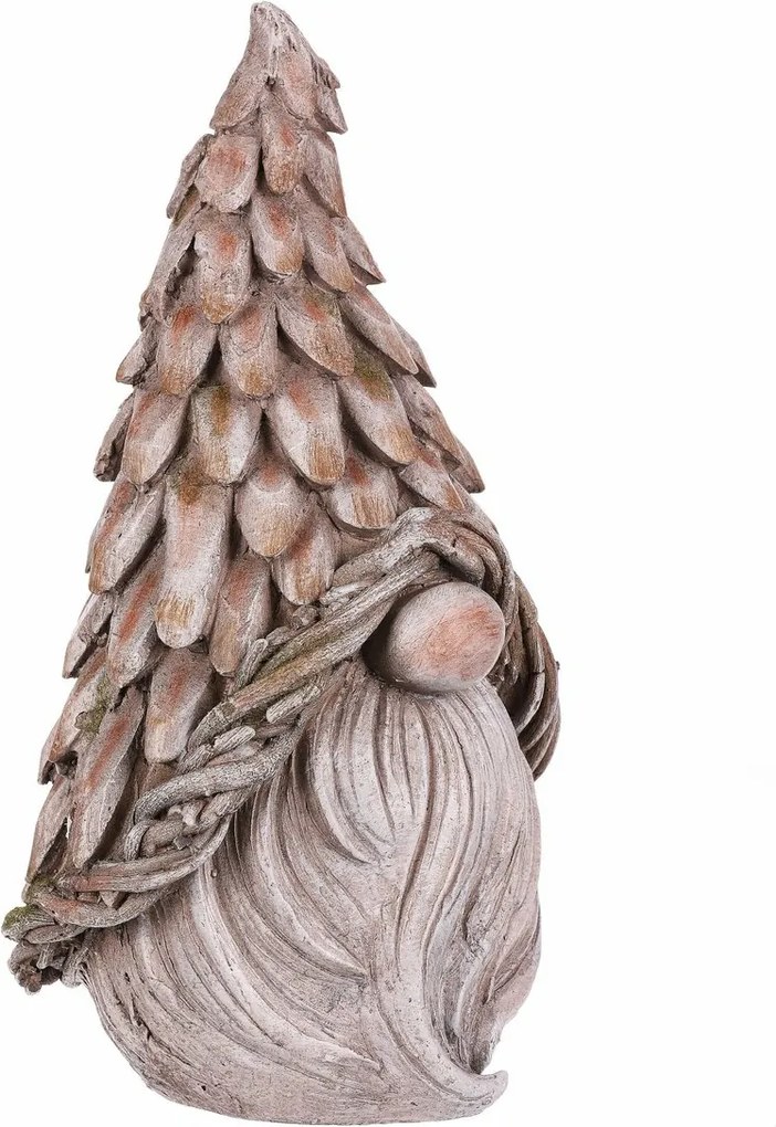 Decorațiune de grădină cap de pitic, gri, 24 x 21 x 43 cm