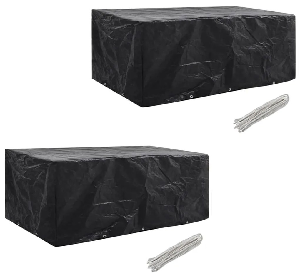 vidaXL Huse mobilier grădină, 2 buc, 8 persoane, 229x113 cm poliratan