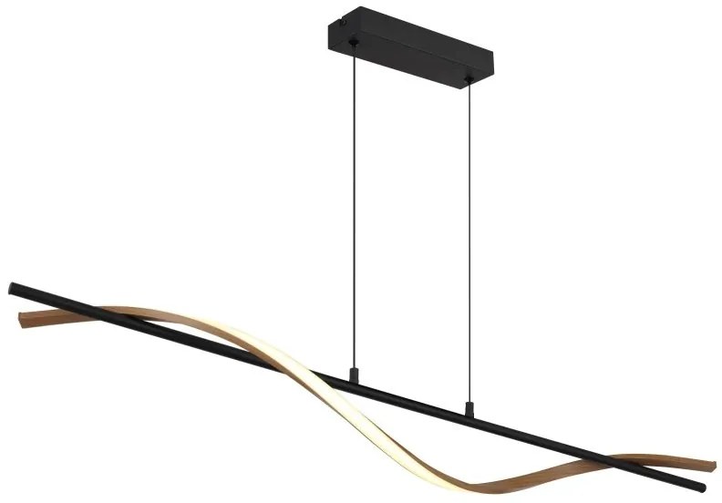 Lustra LED aluminiu cu efect de lemn WATKINS