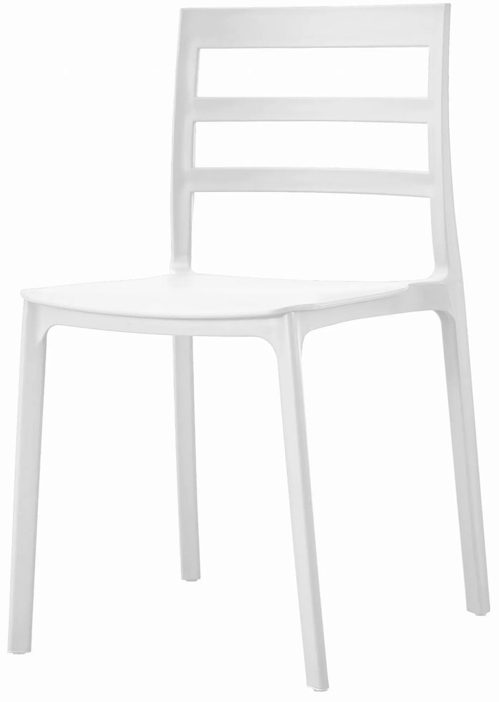 Scaun din plastic alb ELBA