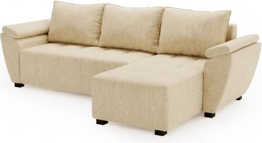 OFERTA Canapea extensibila reversibila in forma de L LIVARO 251x140 cm, crem II. calitate