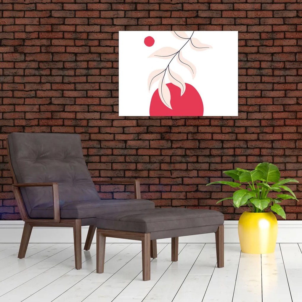 Tablou - Abstracție florală roz N⁰2 (70x50 cm)