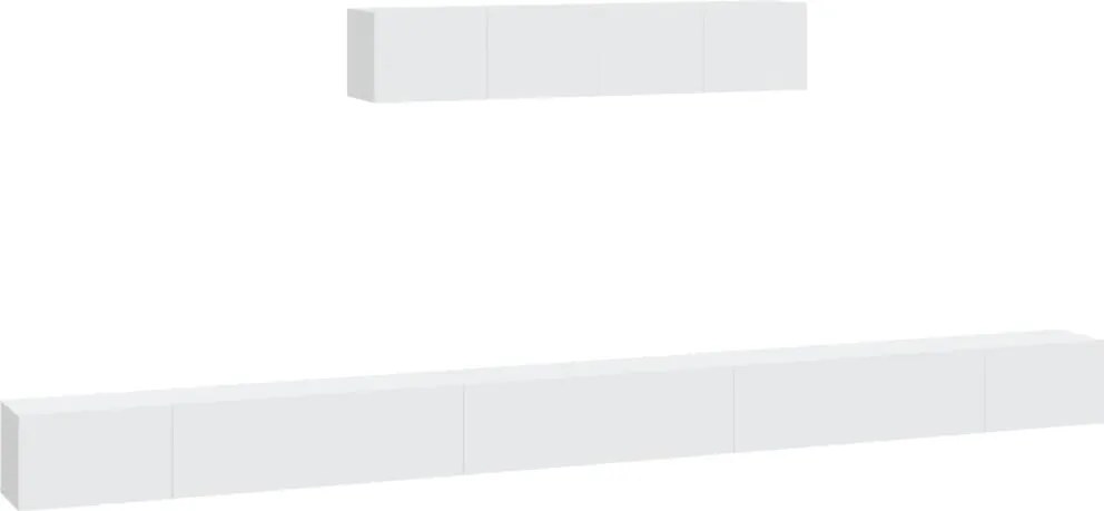 vidaXL Set dulap TV, 6 piese, alb, lemn prelucrat