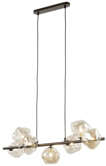 Lustră pe cablu LAVA 7xG9/8W/230V bronz/bej fumuriu