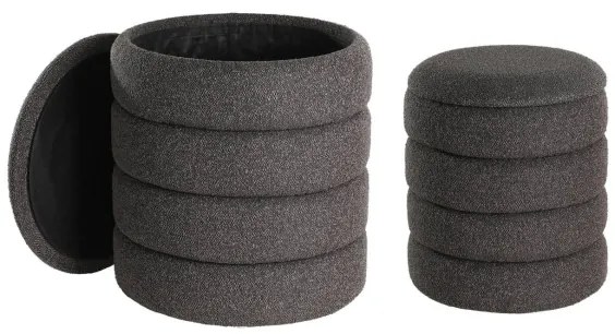 SET 2x taburet Eglo 424124 AMPAHAKA d. 33,5/40 cm negru