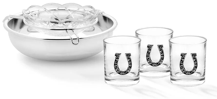 Set Lux Caviar si 3 pahare pentru Vodka Luck by Chinelli Italy