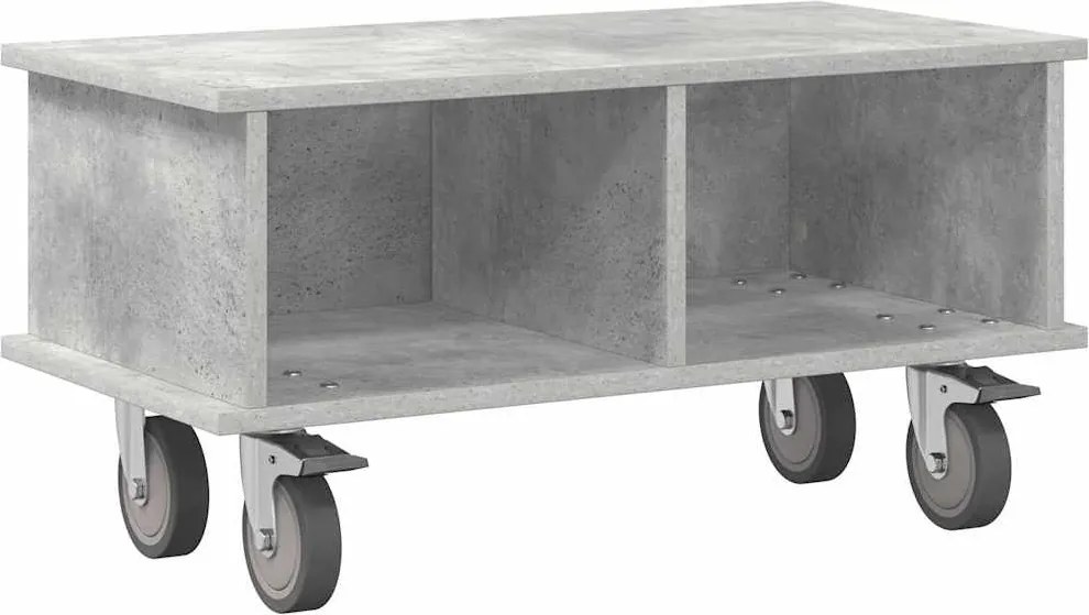 vidaXL Support TV Gri din beton 68,5 x 35 x 35 cm Lemn compozit