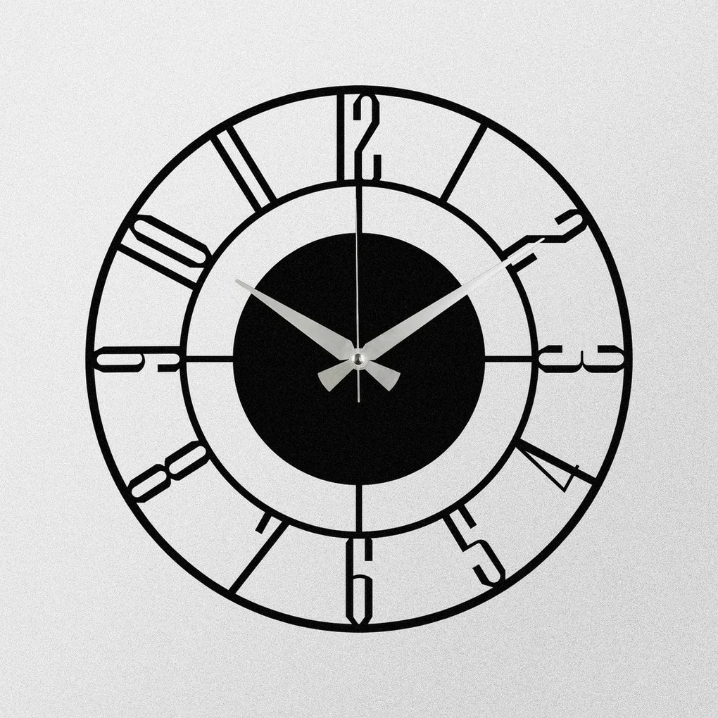 Ceas de perete Roma S011 Black , 48 x 48 cm