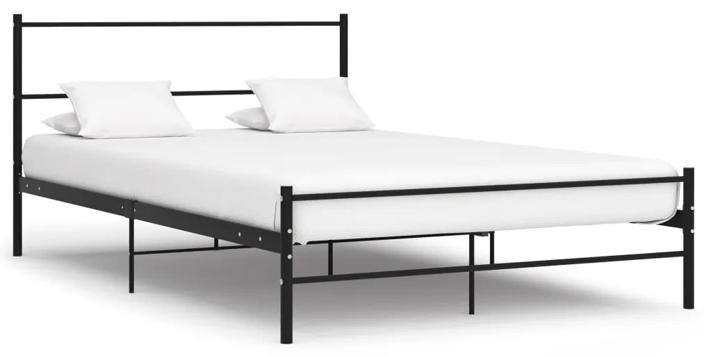 vidaXL Cadru de pat, negru, 160 x 200 cm, metal