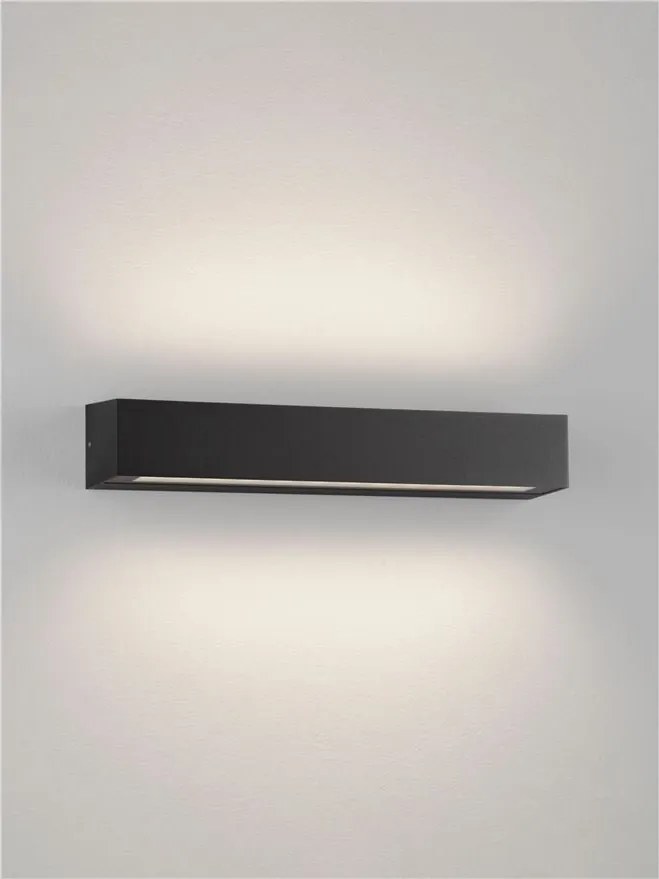 Aplica exterior neagra liniara 38cm IP65 LED CCT PRISMATIC