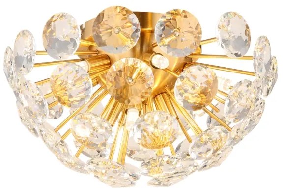 Plafonieră Globo 16047D VIRINA 10xG9/7W/230V auriu d. 39 cm