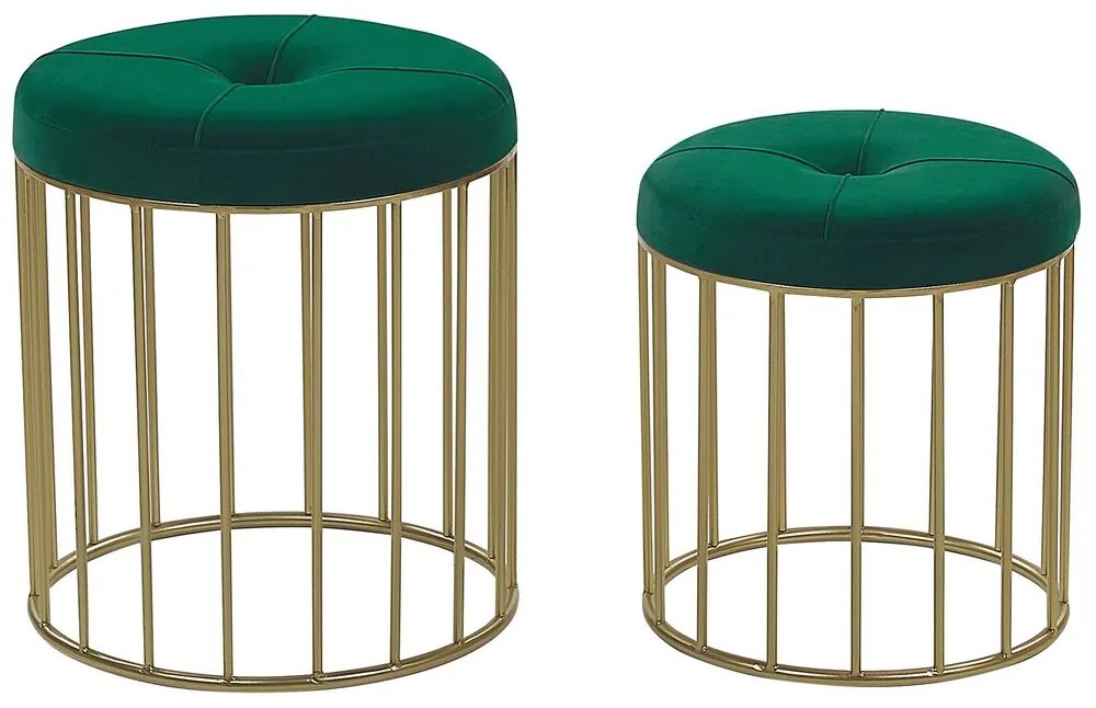 Set 2 buc. taburete LOCK (stofă) (verde). 1019127