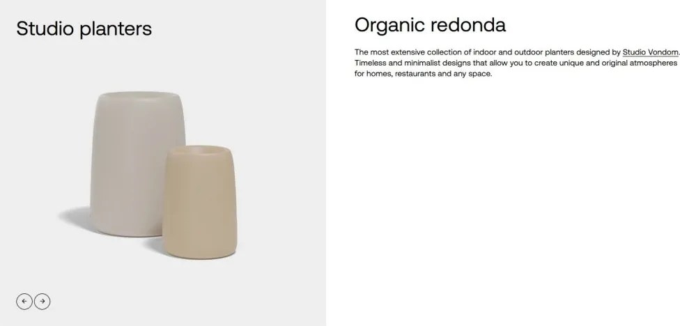 Ghiveci plante design decorativ exterior/interior Organic high round 42×57cm