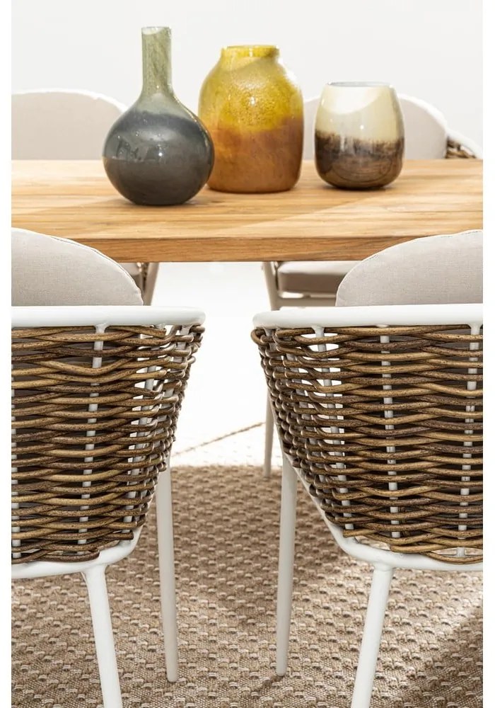 Scaun de grădină alb din metal Maribela – Bizzotto