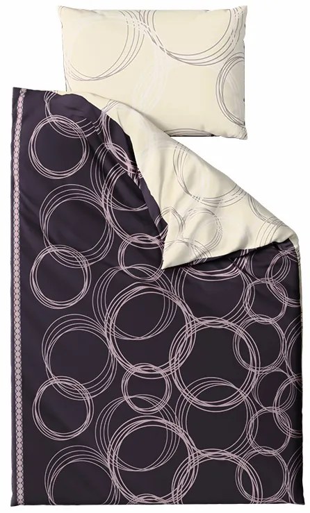 Lenjerie de pat din bumbac BUBBLES BLEND negru Dimensiune lenjerie de pat: 70 x 90 cm | 140 x 200 cm