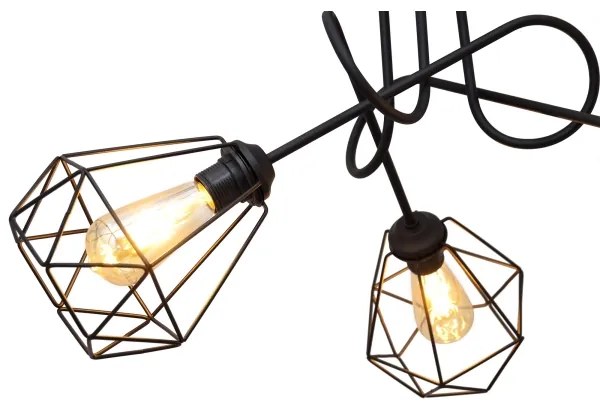 Lustră aplicată KARO 3xE27/15W/230V neagră