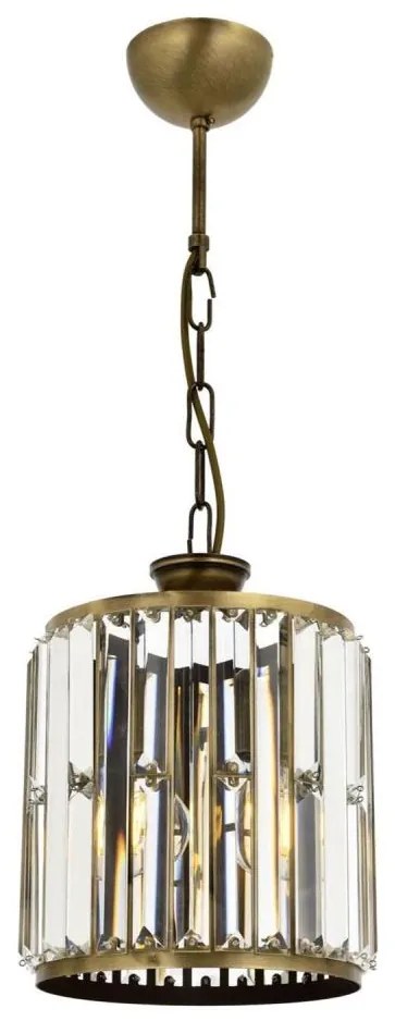 Candelabru pe lanț CRYSTALLINE, 1xE27/6W/230V, bronz