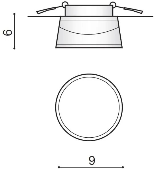 Azzardo AZ2773 - Lampă încastrată baie LED UNA LED/7W/230V IP44