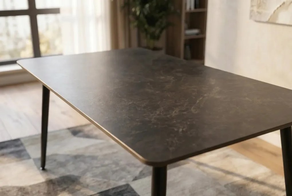 Masa dining cu blat ceramic Milano gri 140x80cm