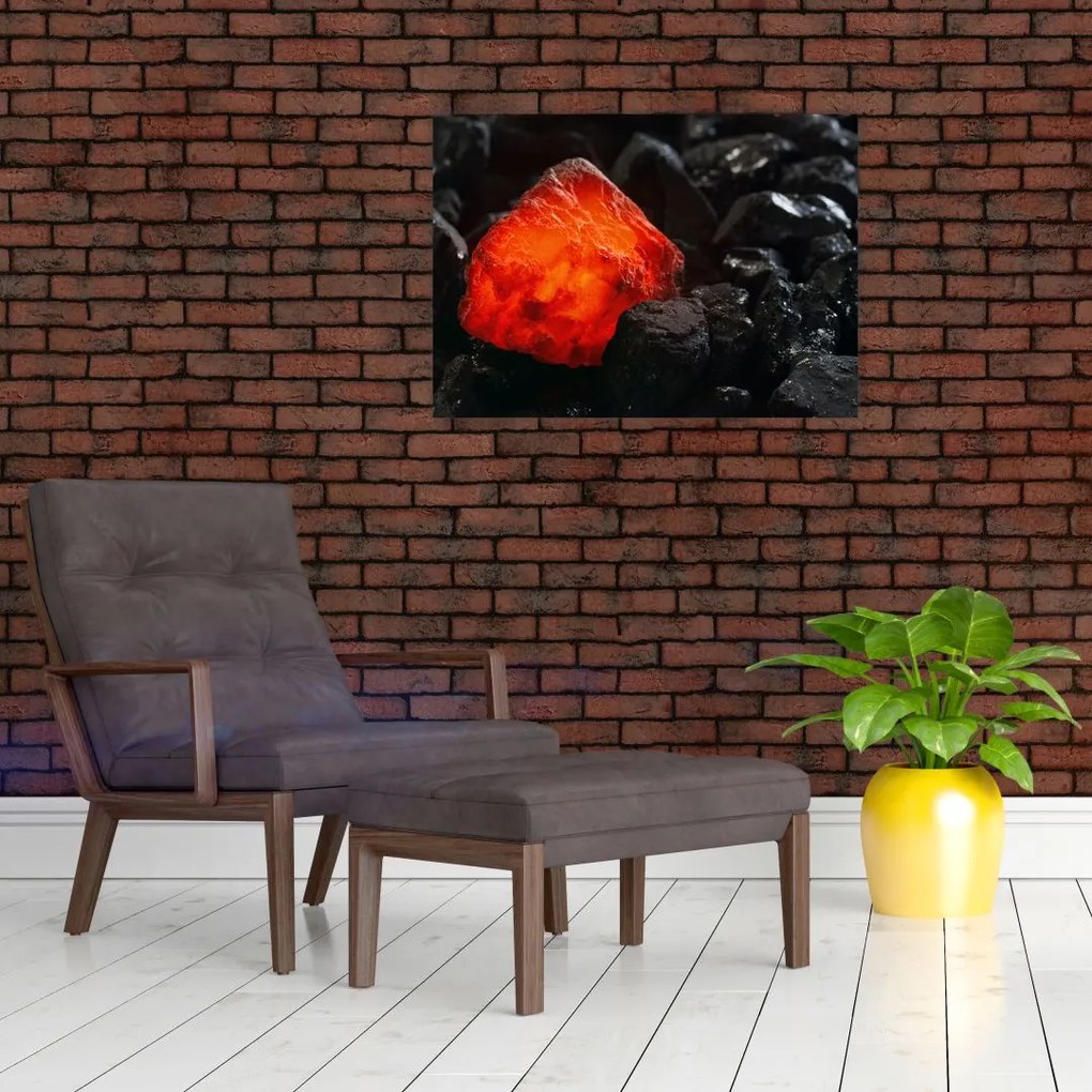 Tablou pe sticlă - Mineral strălucitor (70x50 cm)