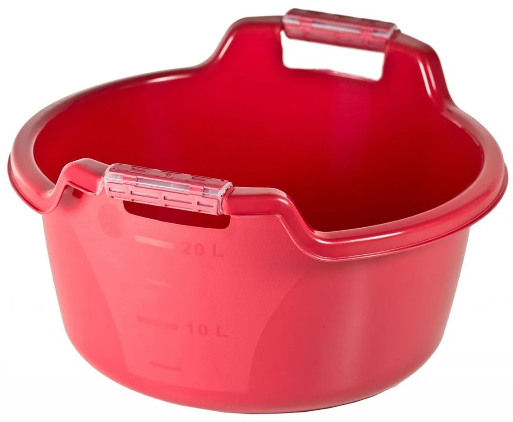 Lighean cu manere 22L, rosu, Mary