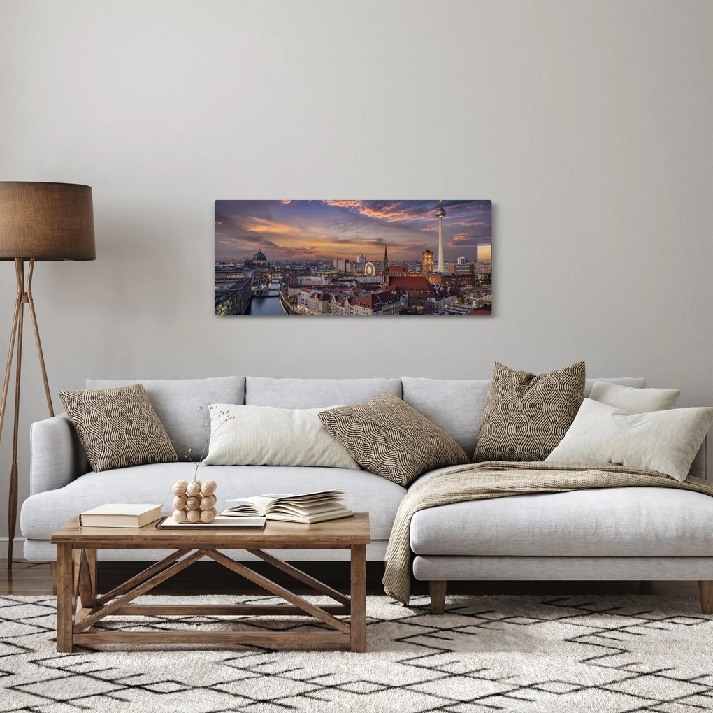 Tablou - Apus de soare în Berlin (120x50 cm)