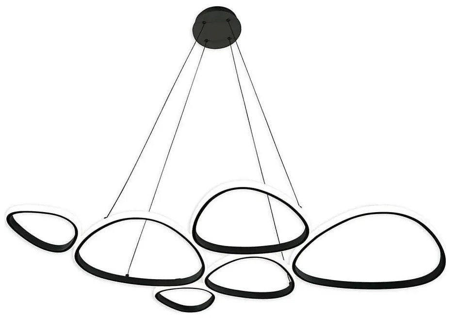 Lustră pe cablu LED PETRA LED/58W/230V 4000K neagră