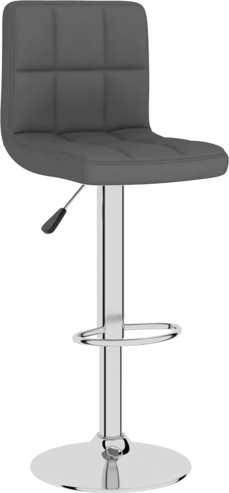 vidaXL Scaun de bar, gri închis, material textil