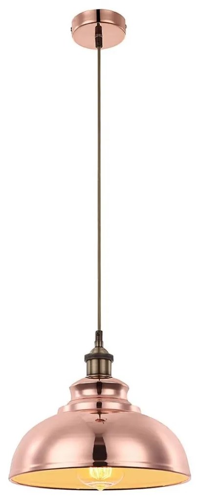 Lustra,Pendul Industrial Style, diam.28,5cm, finisaj cupru, MANDY 15083 GL