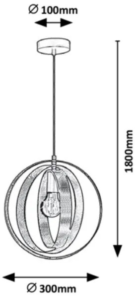 Lustră pe cablu Rabalux 1xE27/60W/230V