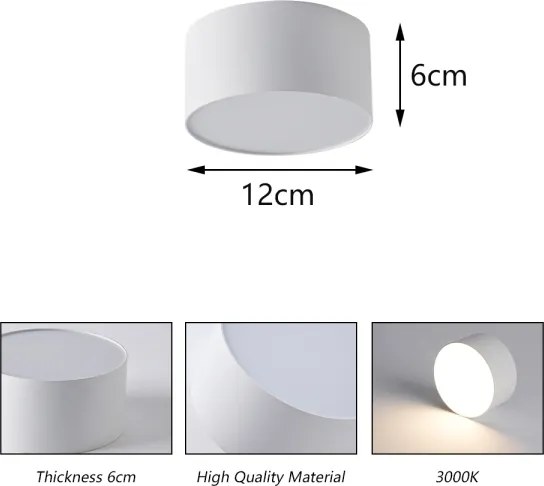 BRILAGI - plafonieră de exterior LED FORIS LED/14W/230V Ø 12 cm albă IP44