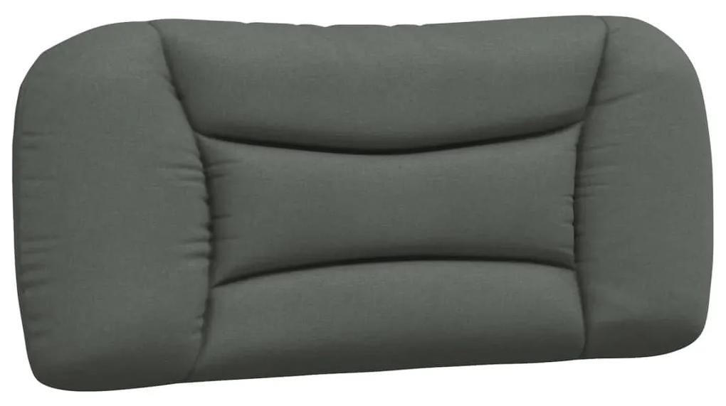 374538 vidaXL Pernă pentru tăblie de pat, gri închis, 90 cm, material textil