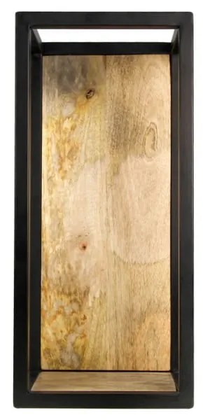 Poliță perete cu detalii din lemn de mango HSM collection Caria, 25 x 55 cm
