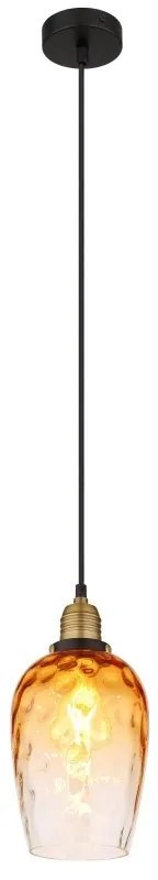Pendul design decorativ SALVY D-15cm negru/chihlimbar