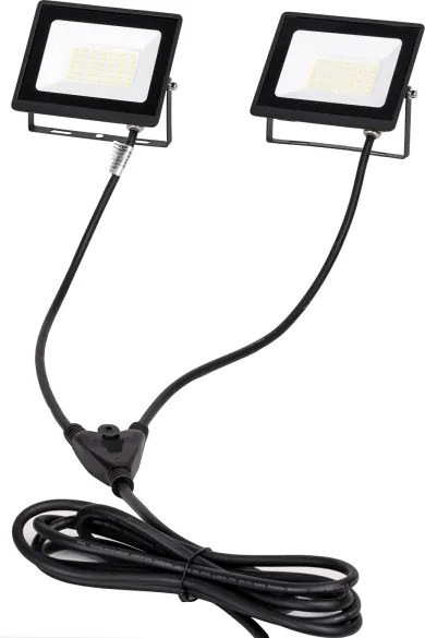 Aigostar - Proiector LED cu stativ 2xLED/30W/230V 6500K IP65 portocaliu/negru