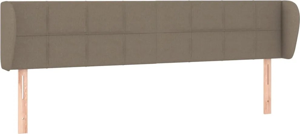 vidaXL Tăblie de pat cu aripioare gri taupe 163x23x78/88 cm textil