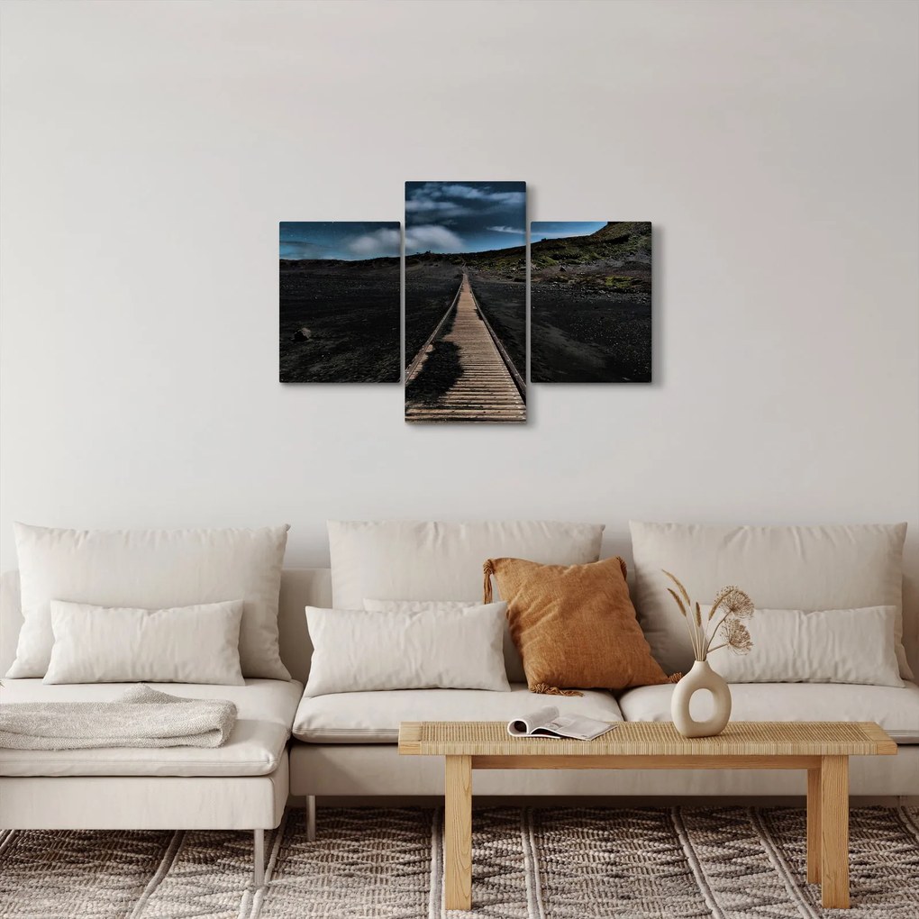 Tablou drumul de lemn în amurg (90x60 cm)