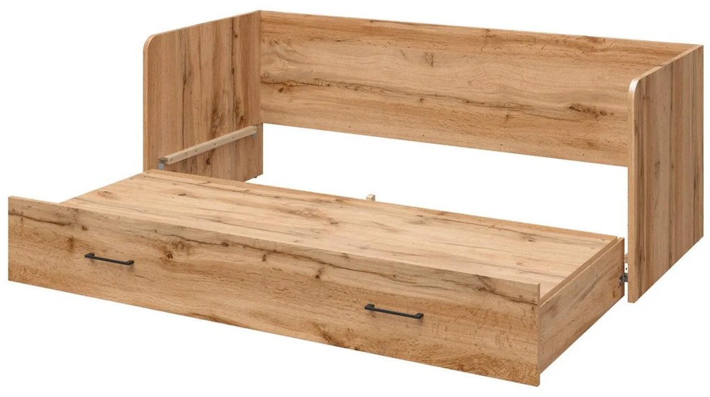 Pat de o persoană extensibil80 cm Tetrix 13 (stejar wotan) (cu sp. depozitare). Promo -35%. 1098496