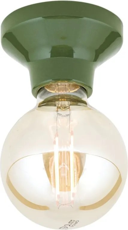 Mini Plafoniera din ceramica verde FROST