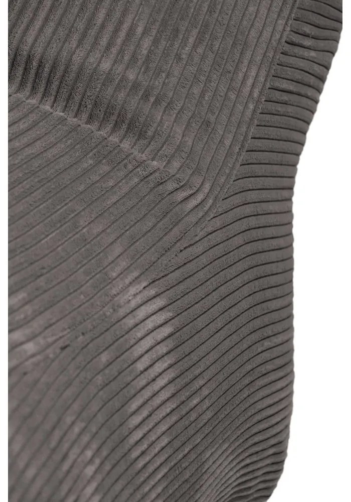 Fotoliu bean bag negru cu tapițerie din catifea reiată Sofa Lounge – SLOWDOWN