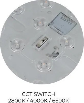 Plafoniera LED CCT, Protectie IP44, PANDINO 40cm alb