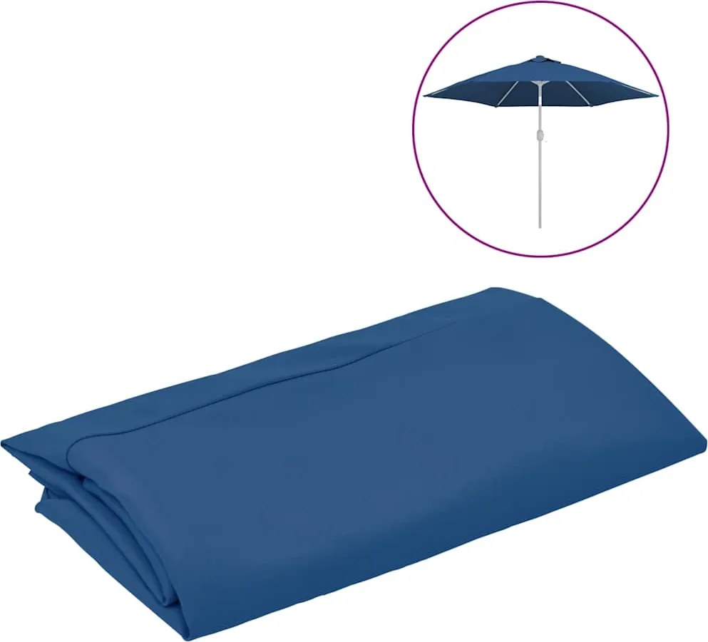 vidaXL Pânză de schimb umbrelă de soare grădină albastru azuriu 300 cm